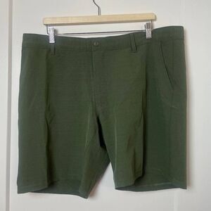 BYLT Shorts Mens 3XL XXXL Green Kinetic Slim Fit Wrinkle Free UPF 50+ Casual